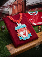 Liverpool FC Necklace | 3D Printed Chunky YNWA Soccer Chain | LFC Fan Gift | Premier League Football Club Crest Pendant | 34 Inch Chain