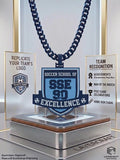 Custom 3D Printed with your Team Logo Pendant & Chain – Sports Award, MVP Gift, Player Recognition Necklace, Home run celebration, Coach