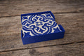 Portuguese Azulejo 3D Printed Coaster Set of 4 – Blue White Tile Pattern – Handmade Mediterranean Home Decor Gift – Kitchen & Living Room