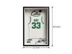 3D Printed Larry Bird Boston Celtics Jersey Shadow Box | NBA Basketball Desk & Wall Decor | Back to School Dorm Room Art | Sports Fan Gift