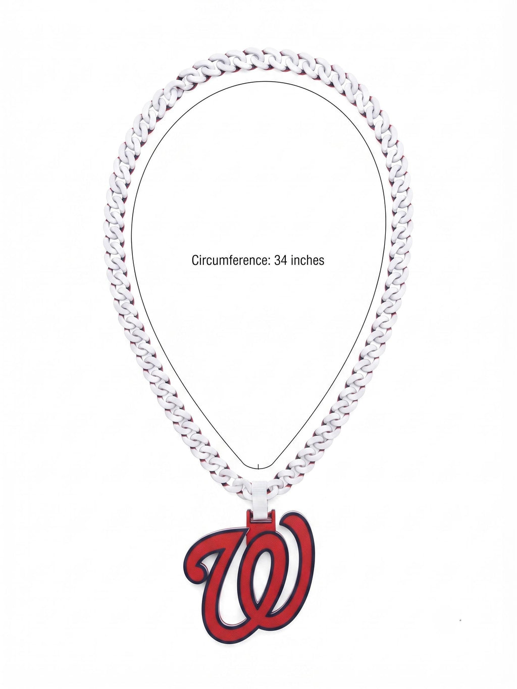 Washington Nationals Necklace - 3D Printed MLB Logo Pendant - Baseball Fan Jewelry - Nationals Fan Gift - Sport Fan Accessories