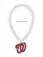Washington Nationals Necklace - 3D Printed MLB Logo Pendant - Baseball Fan Jewelry - Nationals Fan Gift - Sport Fan Accessories
