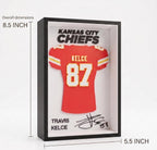 Travis Kelce 3D Printed Jersey Shadow Box | KC Chiefs Desk Decor & Wall Art | NFL Kansas City Football Fan Gift, Kelce 87 Memorabilia