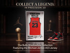 Michael Jordan Chicago Bulls 3D Printed Jersey Shadow Box Art, Layered 23 Jersey Memorabilia Display, Desk Decor or Wall Hanging Fan Gift