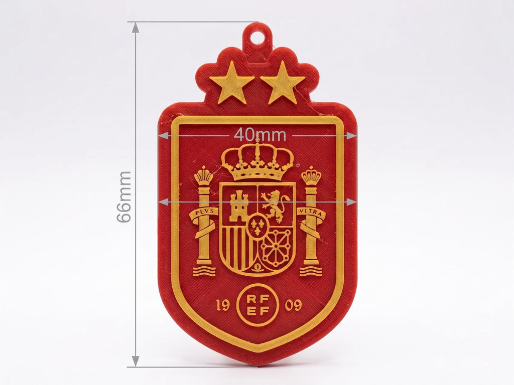 Spain 2026 World Cup Champions Keychain | 2 Stars RFEF Crest Keyring | Lamine Yamal La Roja Soccer Fan Gift | 3D Printed Football Bag Tag