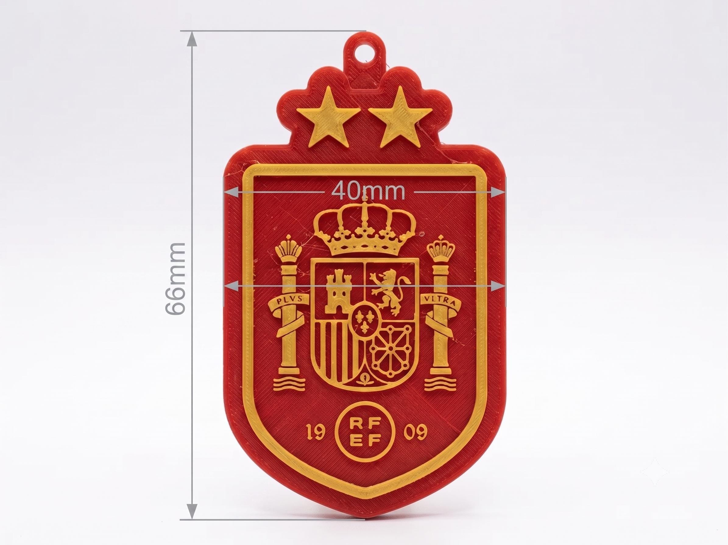 Spain 2026 World Cup Champions Keychain | 2 Stars RFEF Crest Keyring | Lamine Yamal La Roja Soccer Fan Gift | 3D Printed Football Bag Tag
