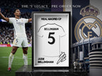 Jude Bellingham Real Madrid #5 Jersey Shadow Box - 3D Printed Desk, Shelf, Wall Decor - Back to School Dorm Room Gift for Soccer Fans