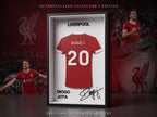 Diogo Jota Liverpool FC 3D Printed Jersey Shadow Box | Soccer Dorm Decor & Desk Art | Back to School Sports Fan Gift | 8.5" x 5.5" Frame