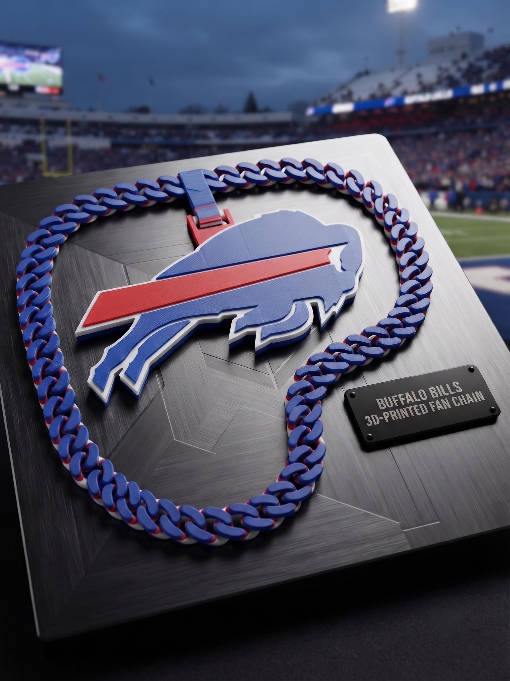 Buffalo Bills Fan Chain, NFL Necklace, Bills Mafia
