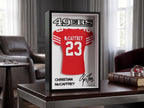 San Francisco 49ers Christian McCaffrey CMC 23 NFL 3D Printed Jersey Shadow Box - Football Memorabilia - Niners Desk Decor, Shelf, Wall Art