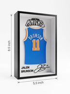Jalen Brunson Knicks 3D Printed Framed Jersey, NY Basketball Wall Decor, New York Sports Gift for Him, 11 Knicks Fan Memorabilia