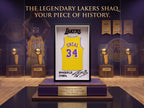 Shaq Lakers Jersey Shadow Box | NBA 3D Printed Basketball Wall & Desk Art | Dorm Room Decor, Back to School Gift for Men, Sports Shelf Decor