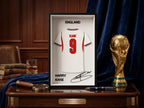 Harry Kane England Jersey 3D Printed Frame | Three Lions Soccer, Football Wall Art, Sports Desk Decor, Memorabilia Shadow Box Display