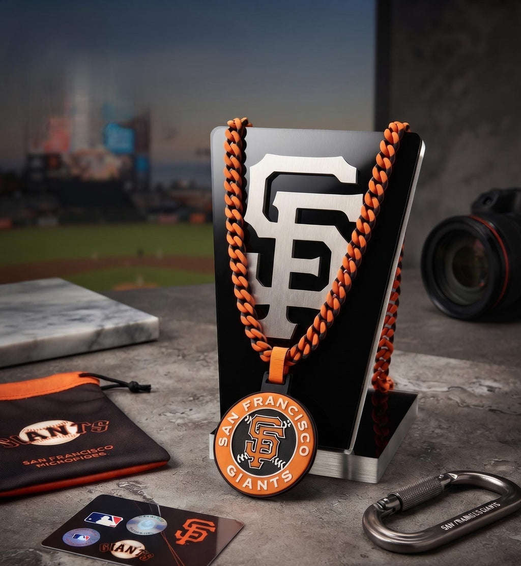 San Francisco Giants Necklace, 3D Printed SF Giants Pendant, MLB Fan Gear, Baseball Jewelry, Giants Baseball Gift, Orange and Black Jewelry