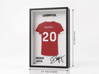 Diogo Jota Liverpool FC 3D Printed Jersey Shadow Box | Soccer Dorm Decor & Desk Art | Back to School Sports Fan Gift | 8.5" x 5.5" Frame
