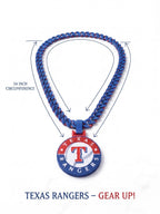 Texas Rangers Necklace - 3D Printed Fan Jewelry - Baseball Gift for Him or Her - Unique MLB Fan Gear - Game Day Accessory
