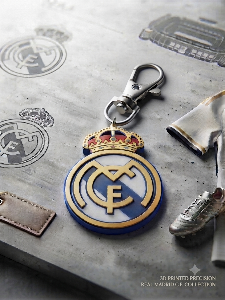 Real Madrid Keychain – 3D Printed Hala Madrid Bag Tag