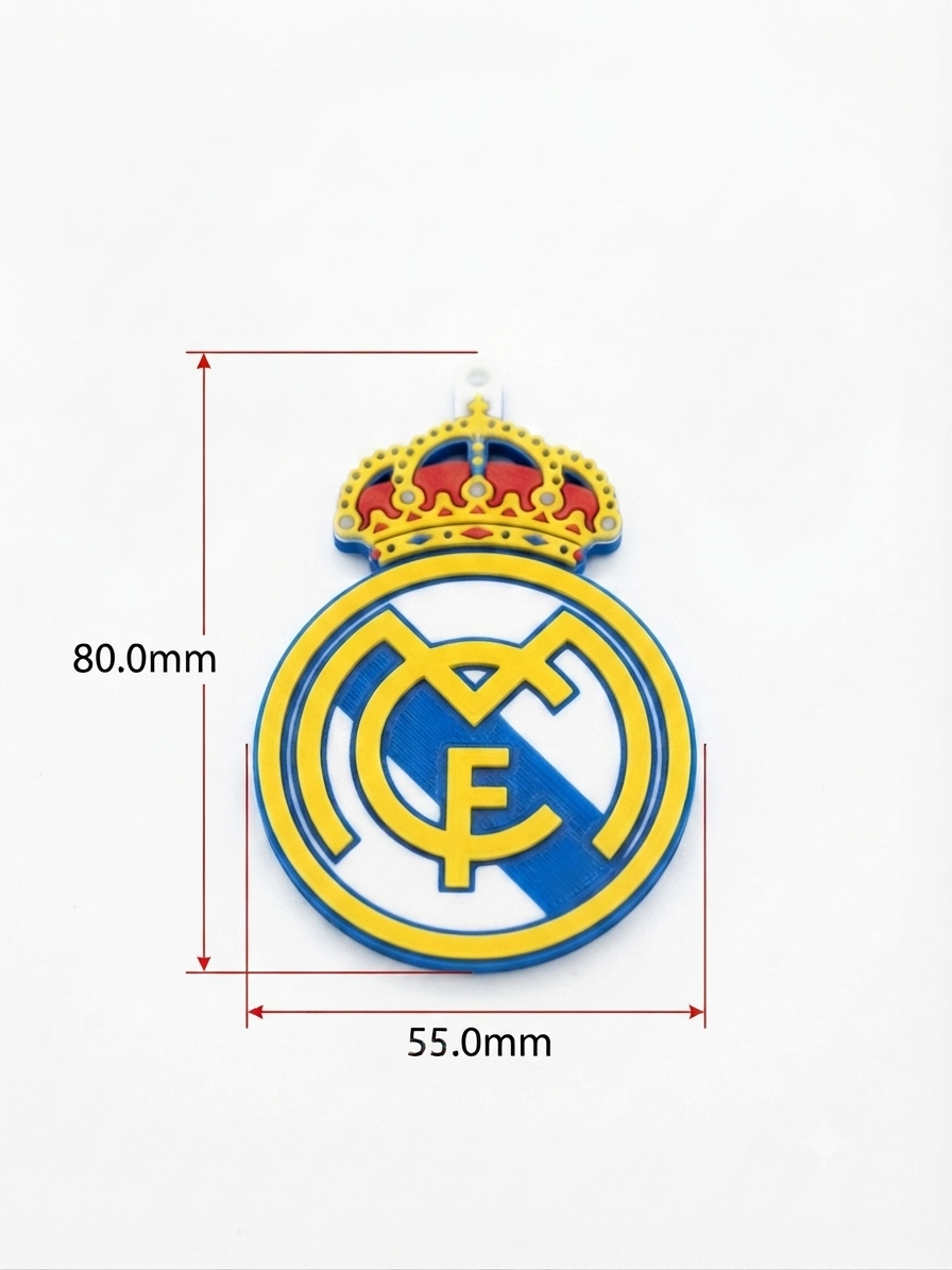 Real Madrid Keychain – 3D Printed Hala Madrid Bag Tag