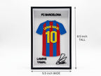 Lamine Yamal FC Barcelona Jersey Shadow Box | 3D Printed Soccer Art | Boys Dorm & Desk Decor | Back to School Sports Gift | Wall Shelf
