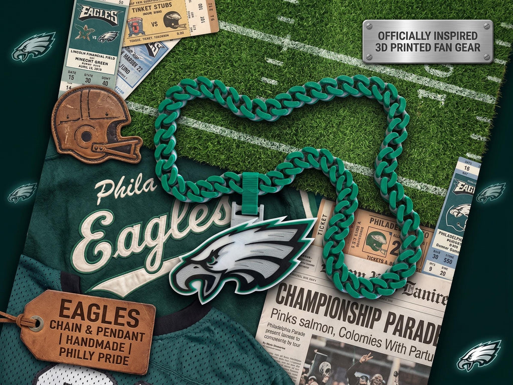 Philadelphia Eagles Chain | Chunky 34 Inch NFL Fan Necklace