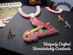 St Louis Cardinals 3D Printed Necklace - Custom MLB Fan Chain - Red and White Cuban Link Sports Medallion - Cardinals Baseball Gift for Him