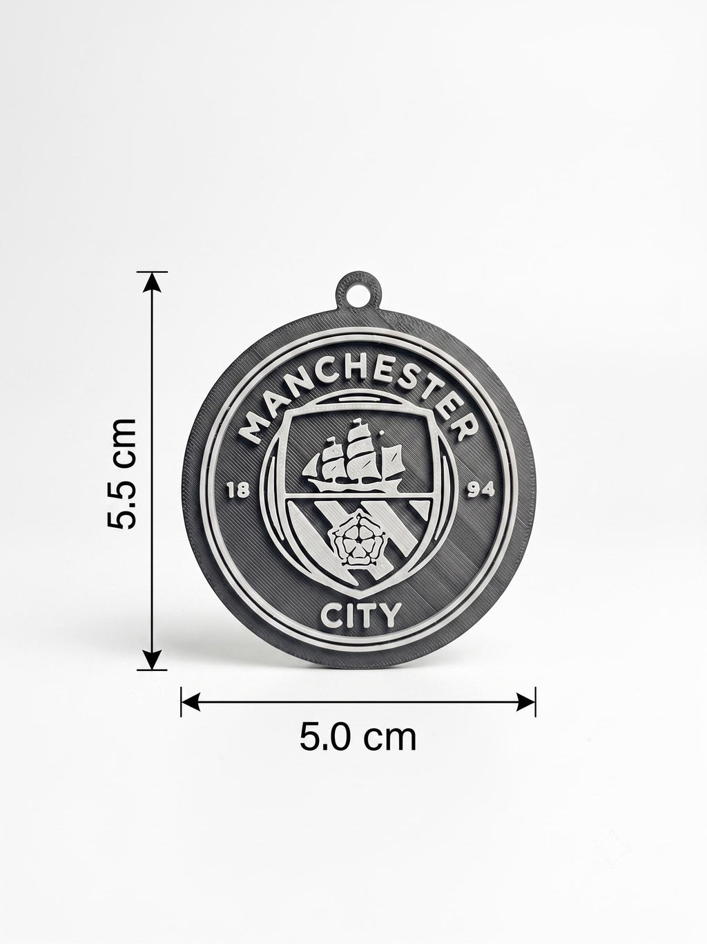 Manchester City 3D Printed Keychain | EPL Football Fan Keyring & Bag Tag | MCFC Soccer Gift for Him | Premier League Champions Memorabilia