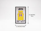 Shaq Lakers Jersey Shadow Box | NBA 3D Printed Basketball Wall & Desk Art | Dorm Room Decor, Back to School Gift for Men, Sports Shelf Decor
