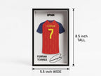 Ferran Torres Spain 3D Printed Jersey Shadow Box | 2026 World Cup Game Winning Goal Scorer Art | Soccer Desk & Wall Decor | Dorm Room