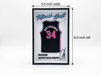 Miami Heat Giannis Jersey Shadow Box | 3D Printed NBA Dorm Room & Desk Shelf Decor | Back to School Sports Fan Gift | Basketball Wall Art