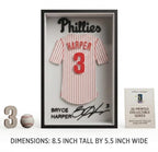 Bryce Harper Phillies Jersey Shadow Box | 3D Printed MLB Desk Decor | Personalized Baseball Gift for Men | Phillies Fan Wall Art