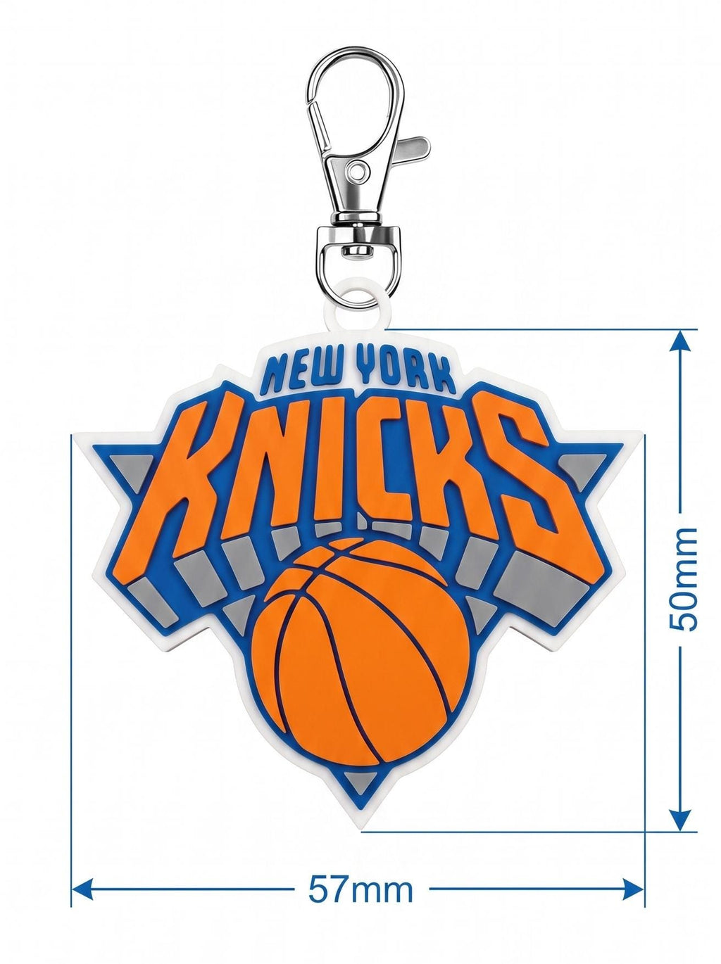 New York Knicks Keychain, 3D Printed NBA Basketball Bag Charm, Knicks Gift for Him, NY Knicks Logo Keyring, Basketball Fan Accessories