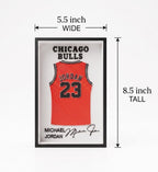 Michael Jordan Chicago Bulls 3D Printed Jersey Shadow Box Art, Layered 23 Jersey Memorabilia Display, Desk Decor or Wall Hanging Fan Gift