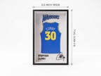 Steph Curry 3D Printed Jersey Shadow Box | Golden State Warriors NBA Basketball Decor | Sports Desk & Shelf Art | Gift for Warriors Fan