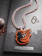 Baltimore Orioles Necklace | 3D Printed MLB Fan Jewelry | Baseball Pendant Chain | Custom Sports Accessory | Game Day Gift for Orioles Fans