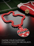 Canada Soccer 3D Printed Necklace & Pendant – Red White Football Chain – Handmade Fan Jewelry – Limited Edition Gift – World Cup Décor