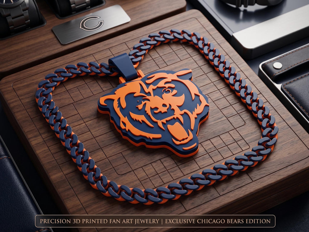 Chicago Bears Necklace | NFL Football Fan Turnover Chain