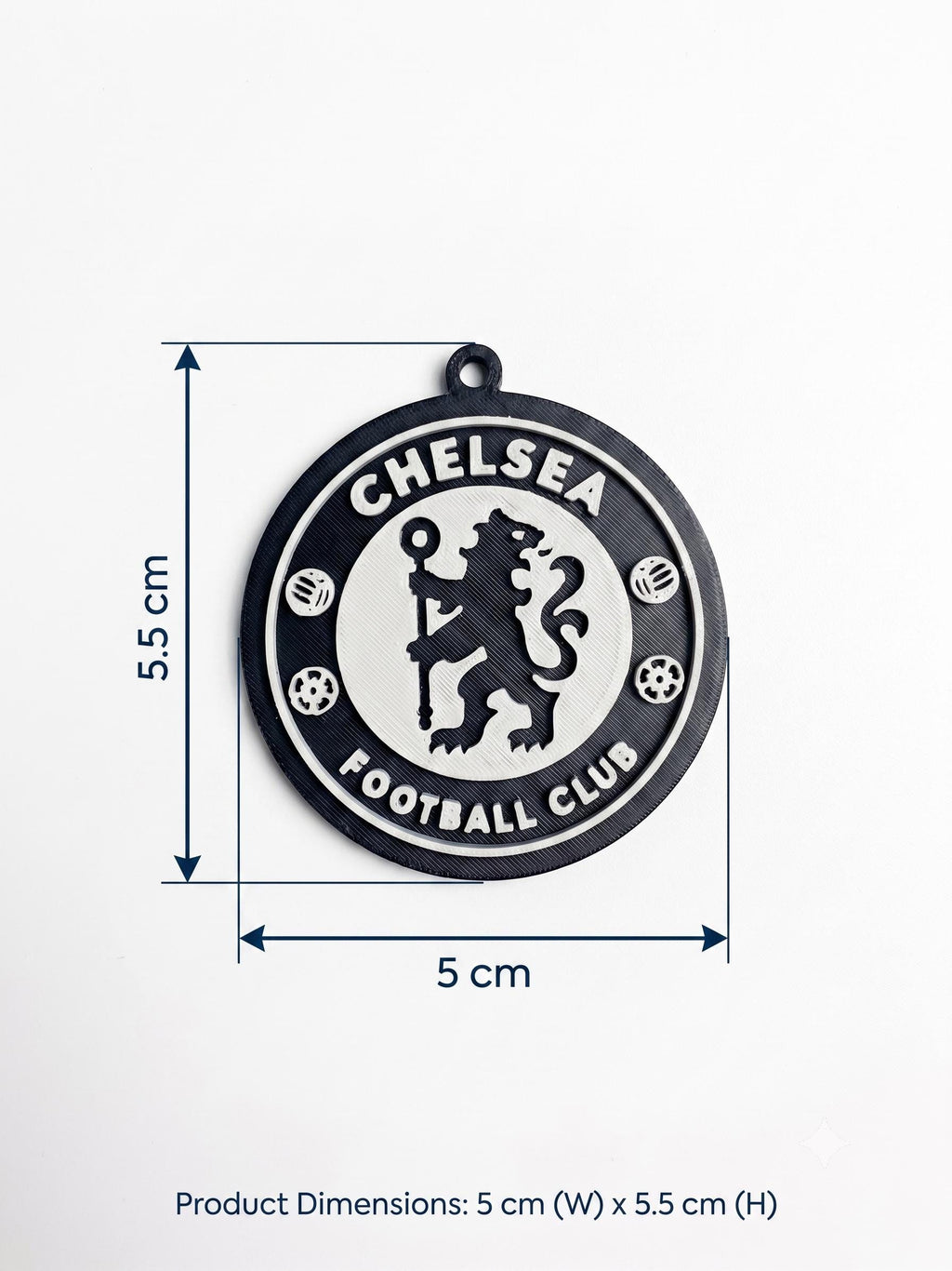 Chelsea FC 3D Printed Keychain | EPL Football Fan Gift, London Soccer Bag Tag, Premier League Blues Accessory, Stamford Bridge Souvenir