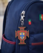 3D Printed Portugal FPF Keychain – Football Fan Gift – Soccer Accessory – Red Gold Team Logo Charm – Handmade World Cup Souvenir – Backpack