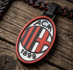 AC Milan Rossoneri 3D Printed Necklace & Pendant – Red Black Football Chain – Handmade Soccer Jewelry – Fan Gift for Supporters – UCL