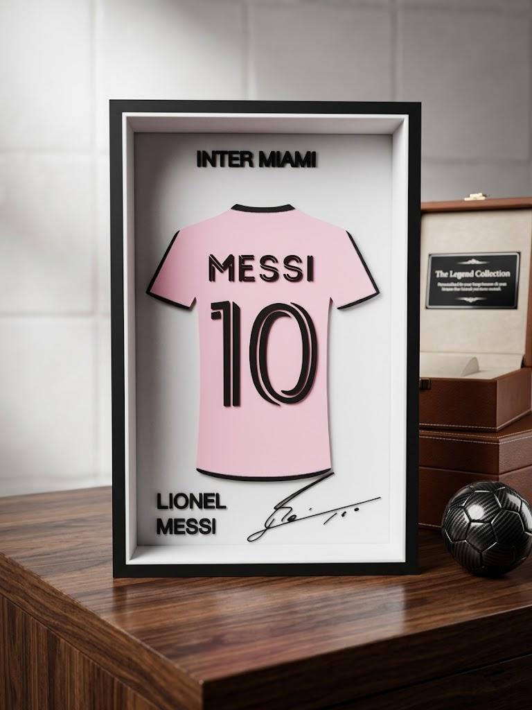 3D Printed Messi Jersey • Inter Miami Display • Messi Gift for Fans • Football Decor • Lionel Messi Collectible • Desk or Shelf Display