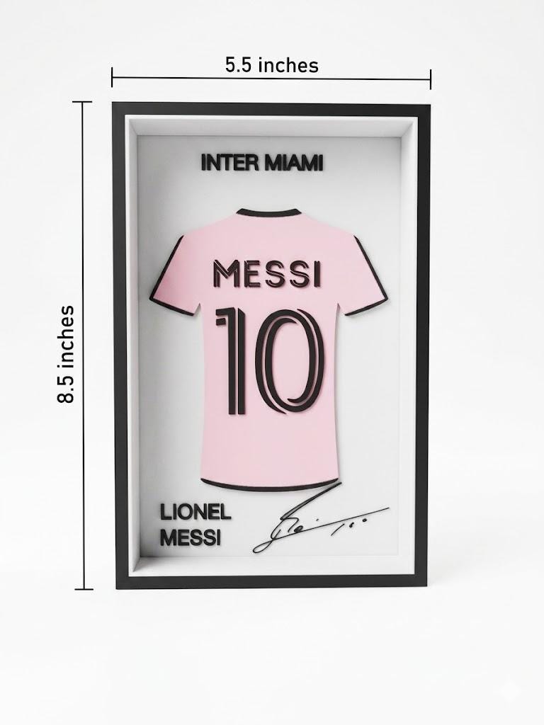 3D Printed Messi Jersey • Inter Miami Display • Messi Gift for Fans • Football Decor • Lionel Messi Collectible • Desk or Shelf Display