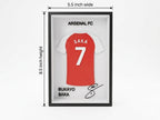 Arsenal Jersey Display • 3D Printed Saka & Rice Collectibles • Arsenal FC Gift • Football Desk Decor • Limited Edition Fan Memorabilia