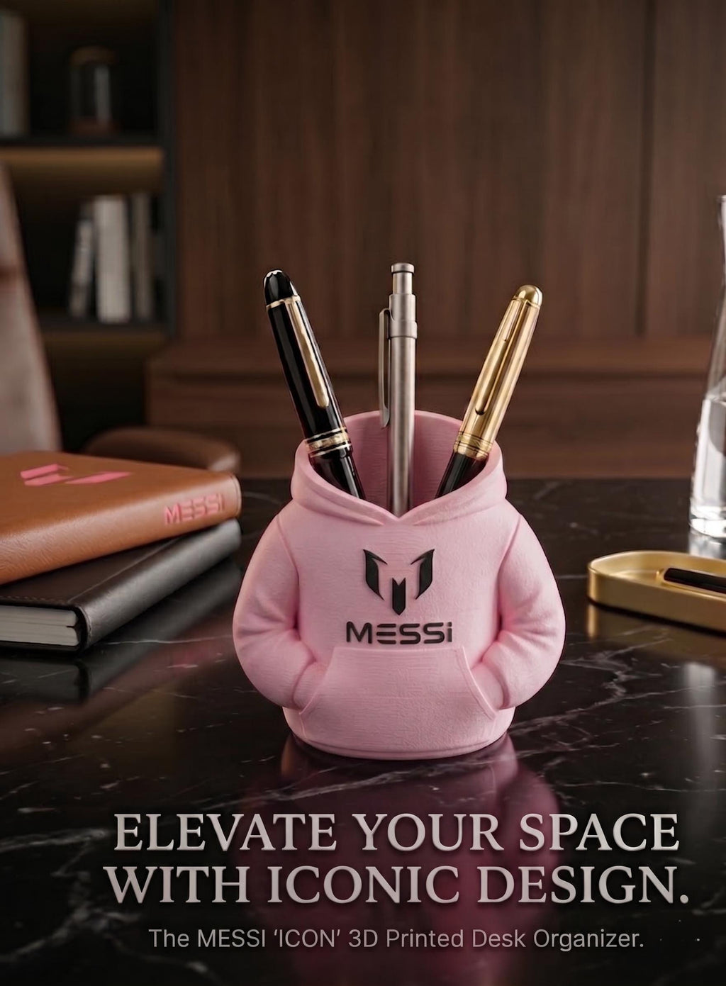 Messi Pencil Holder • Soccer Desk Organizer • Messi Gift for Fans • Football Office Decor • Unique Pen Holder • Multiple Colors • 3D Printed