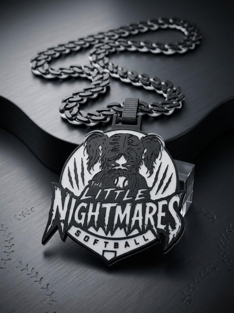 Custom 3D Printed with your Team Logo Pendant & Chain – Sports Award, MVP Gift, Player Recognition Necklace, Home run celebration, Coach