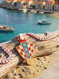 Croatia 3D Printed Necklace • HNS Pendant • Croatian Gift • Red & White Checkered Shield • Croatia Jewelry • Supporter Necklace • World Cup