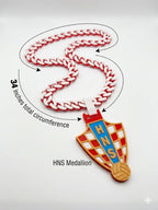 Croatia 3D Printed Necklace • HNS Pendant • Croatian Gift • Red & White Checkered Shield • Croatia Jewelry • Supporter Necklace • World Cup
