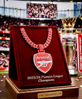 Arsenal FC 3D Printed Pendant & Chain – Red PLA Football Necklace – Gunners Fan Gift – Handmade Soccer Jewelry for Supporters- Champions
