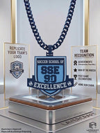 Custom 3D Printed with your Team Logo Pendant & Chain – Sports Award, MVP Gift, Player Recognition Necklace, Home run celebration, Coach