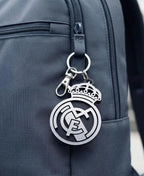 Real Madrid Keychain – Black & Silver Edition - 3D Printed Hala Madrid Bag Tag