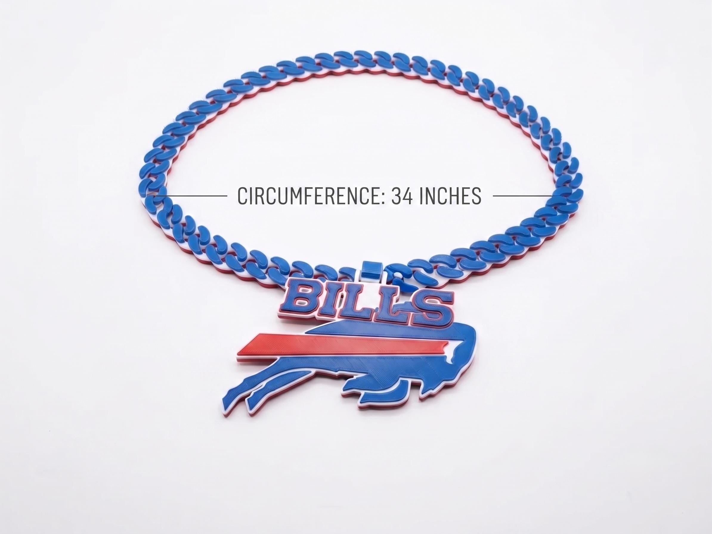 Buffalo Bills Fan Chain, NFL Necklace